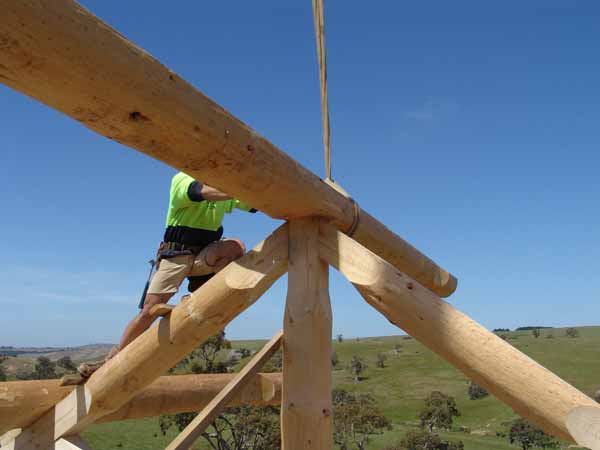 Now for the remaining roof Purlins over the main roof and work begins on the vertical post for the Prow Front